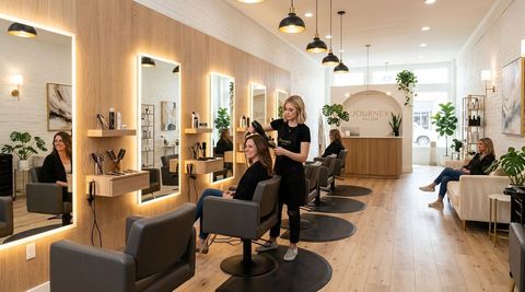 Illustration of Journey Salon, beauty salon in Hutchinson, MN
